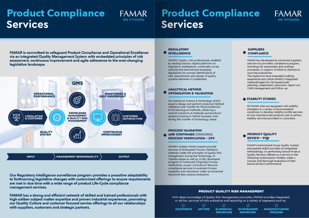 Product Compliance Module Signup Form | Product Compliance Services - FAMAR Group